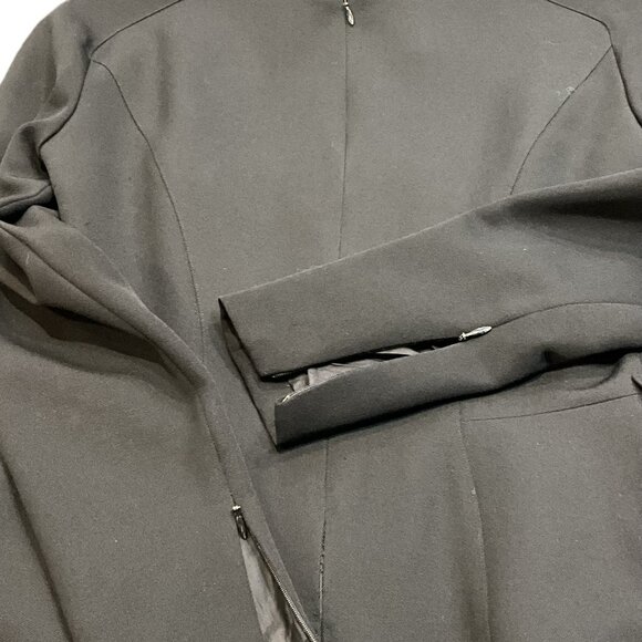 Mugler Black Wool Cocktail Dress with Feather Trim Size S - Picture 10 of 12